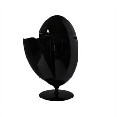 Ovetto Gala Collection - Boîte à déchets et à déchets noire en recyclage par Soldi Design