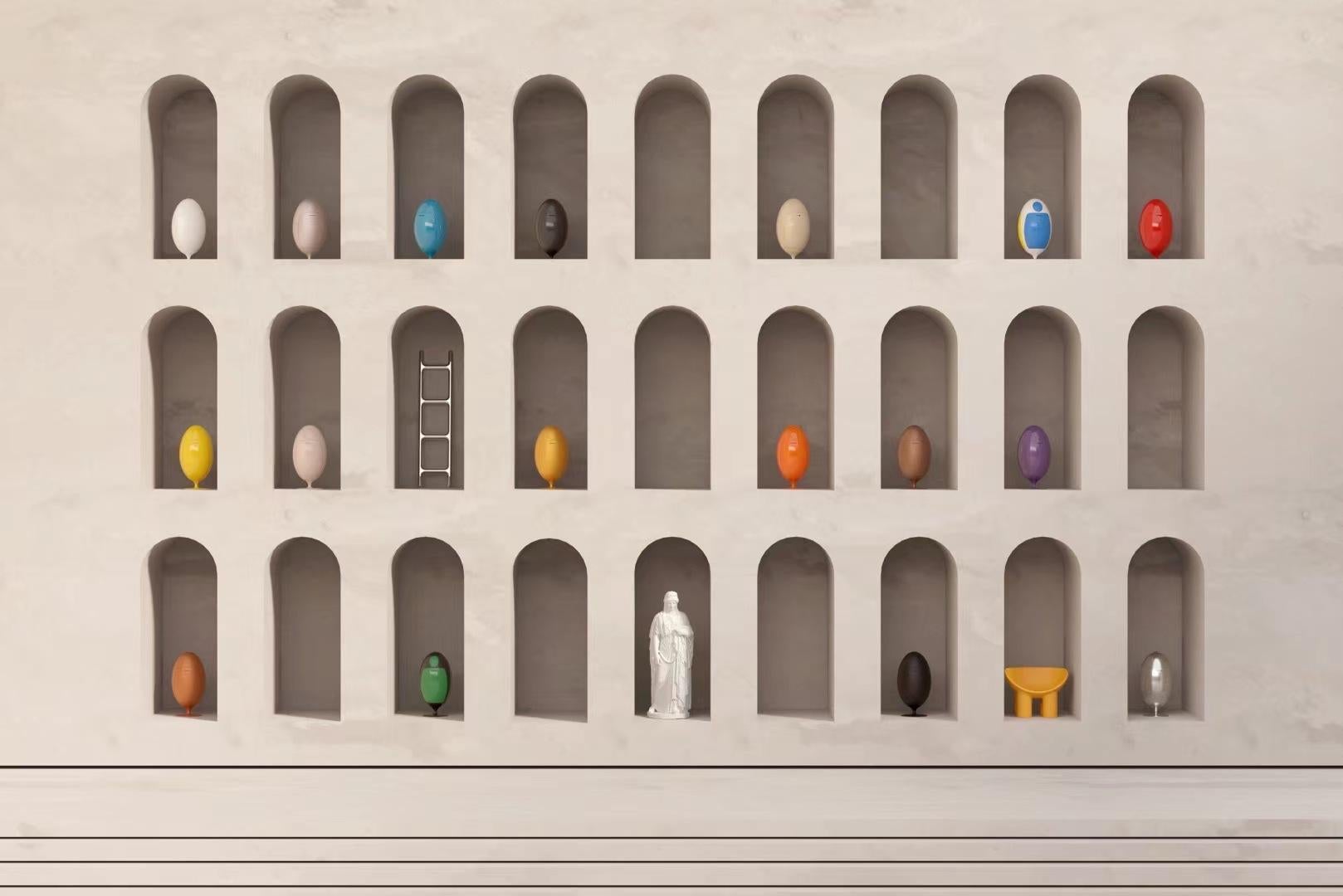 Ovetto Gala Collection - Cestino per la raccolta differenziata in argento lucido - di Soldi Design In condizioni Nuovo in vendita a Beverly Hills, CA