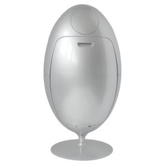 Ovetto Gala Collection Glänzender silberner Abfall- und Wertstoffbehälter von Soldi Design