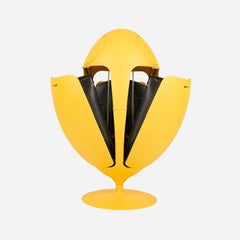 Ovetto Gala yellow matte satin dustbin garbage collection