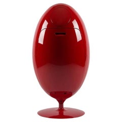 Ovetto Galà Hochglanz Rot - Design-Abfalleimer