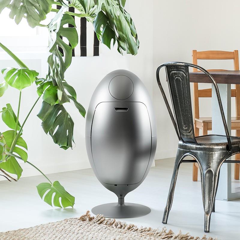 Ovetto Metall Aluminium matt Abfalleimer im Zustand „Neu“ im Angebot in Calenzano, IT