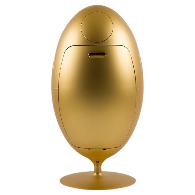 Ovetto Metal Gold Dustbin (poubelle en métal doré) en vente