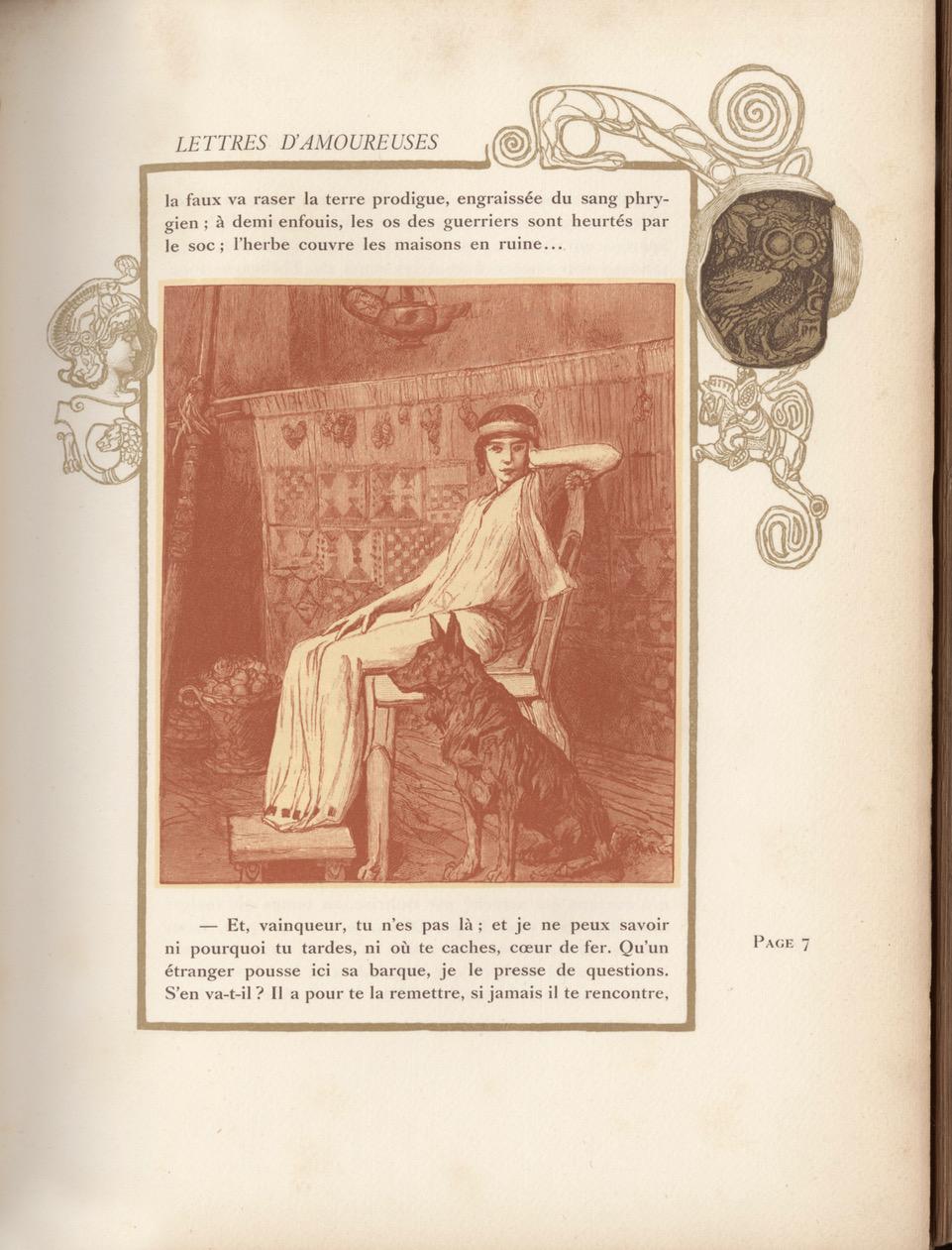 Ovid, Lettres Des Amoureuses, Jugendstilillustrationen, Binding von R. Kieffer im Zustand „Gut“ im Angebot in Middletown, NY