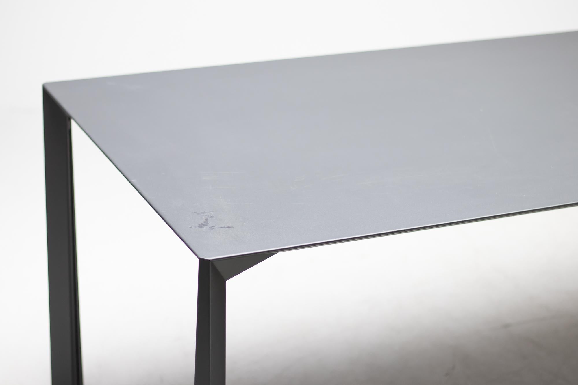 Steel Ovidio Table by Francisco Gomez Paz for Danese Milano