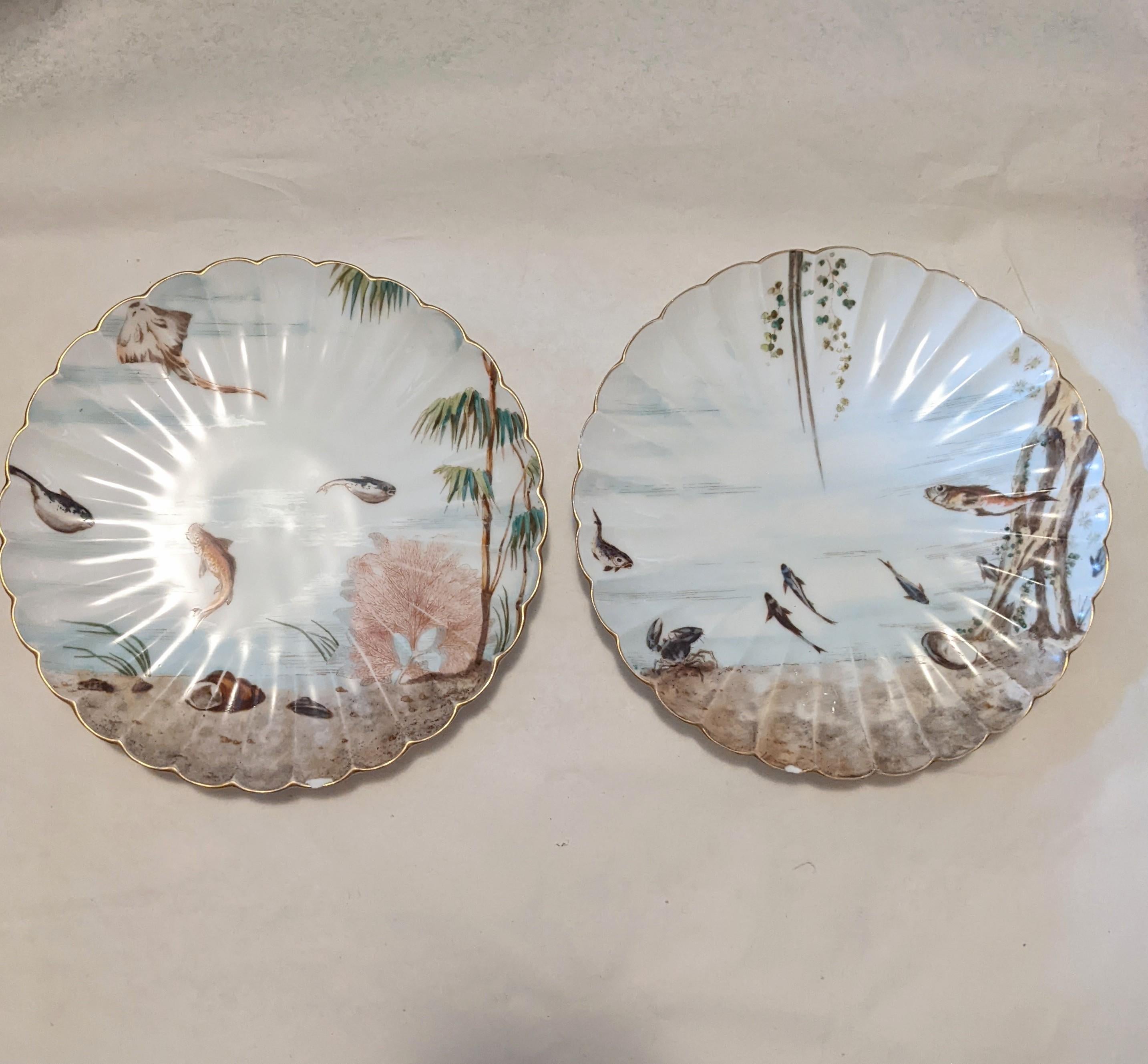 Art Deco Ovington Fish Plates for Display For Sale