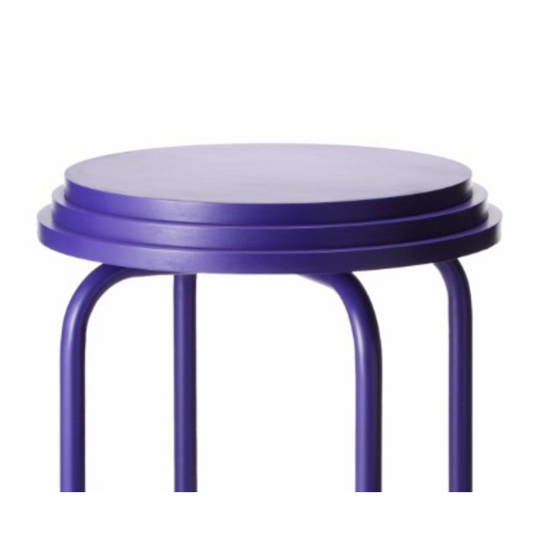 Ovni - Purple bench by Cultivado Em Casa
Dimensions: 38 x 38 x 45 cm
Materials: MDF, Carbon Steel, Resin, Painting in Duco Paint.

Also Available: tricolor, green, yellow

After a long intergalactic journey, UFO lands in the form of a bench. A