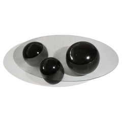 Ovni Uovo Black Marble Glass Coffee Table
