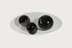 Ovni Uovo Black Marble Glass Sculptural Coffee Table