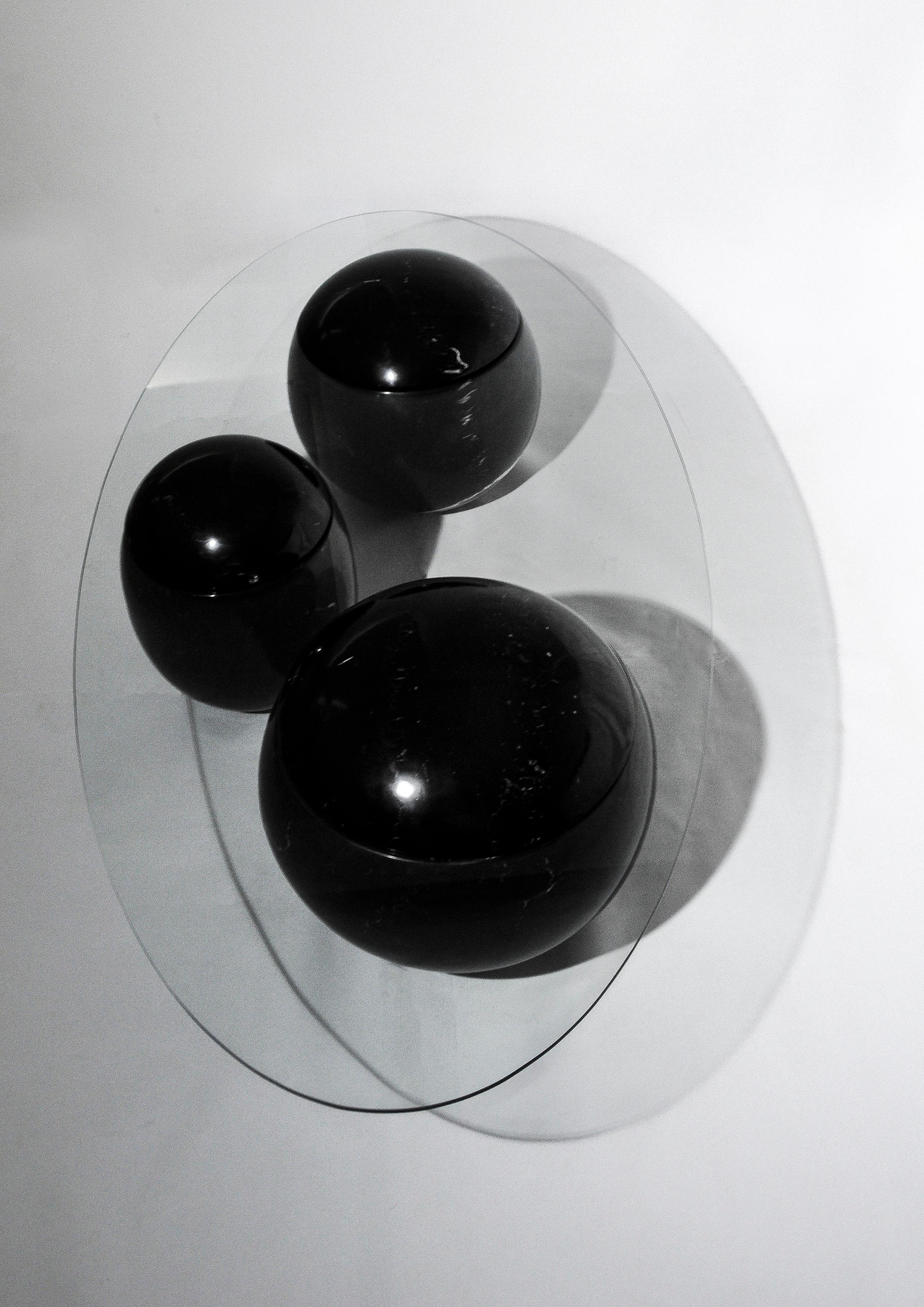 Ovni Uovo Weißer Marmor Glas Skulptur Couchtisch im Zustand „Neu“ im Angebot in Ciudad de México, CDMX