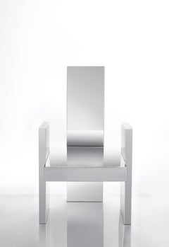 Ovo Man Stainless Steel Chair by Roham Shamekh, Contemporary, Geometric