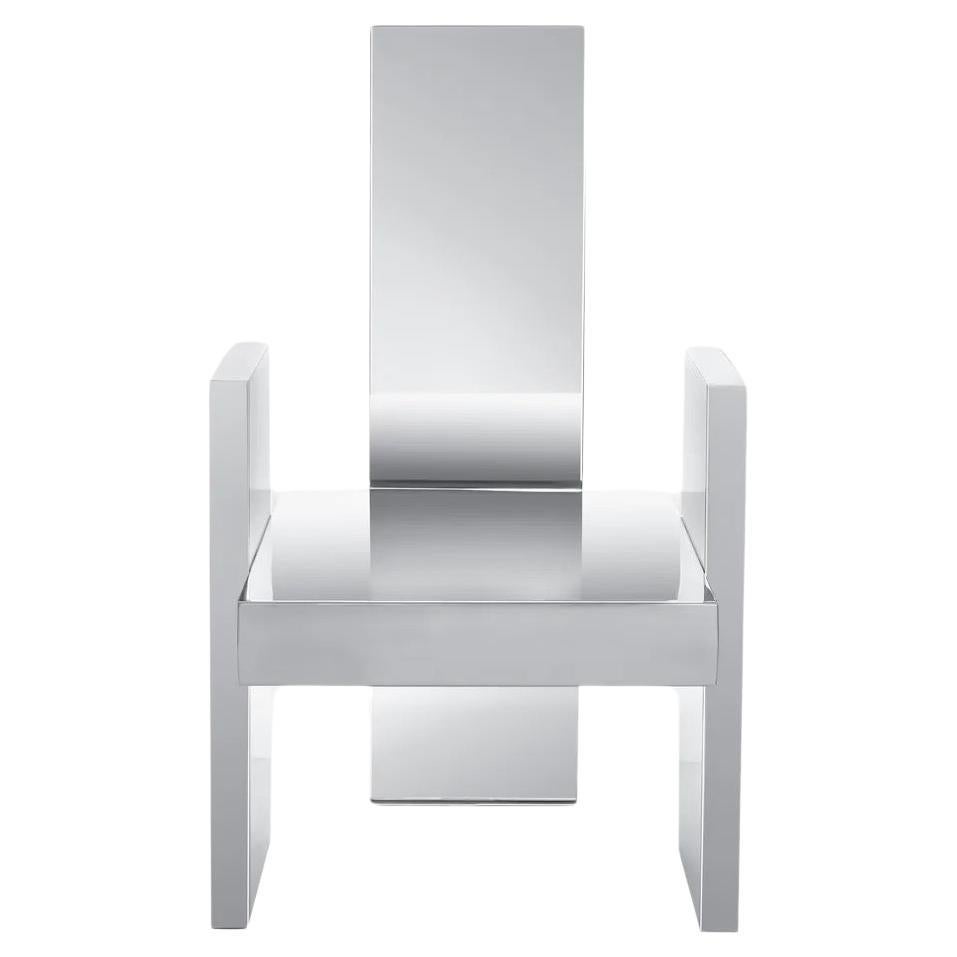 Ovo Man Stainless Steel Chair by Roham Shamekh, Contemporary, Geometric