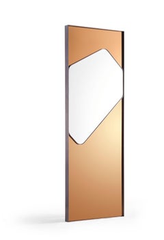 Colored and Clear Mirror, "Ovo Trapezoid" Mirror By Lauren Rottet