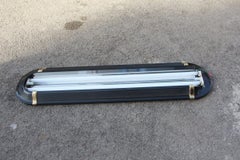 Ovoid Big Sconce Art Decò Style Black Gold White Metal Lacquered Plexiglass 1970