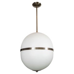 Ovoid opaline glass pendant by Spark Interior