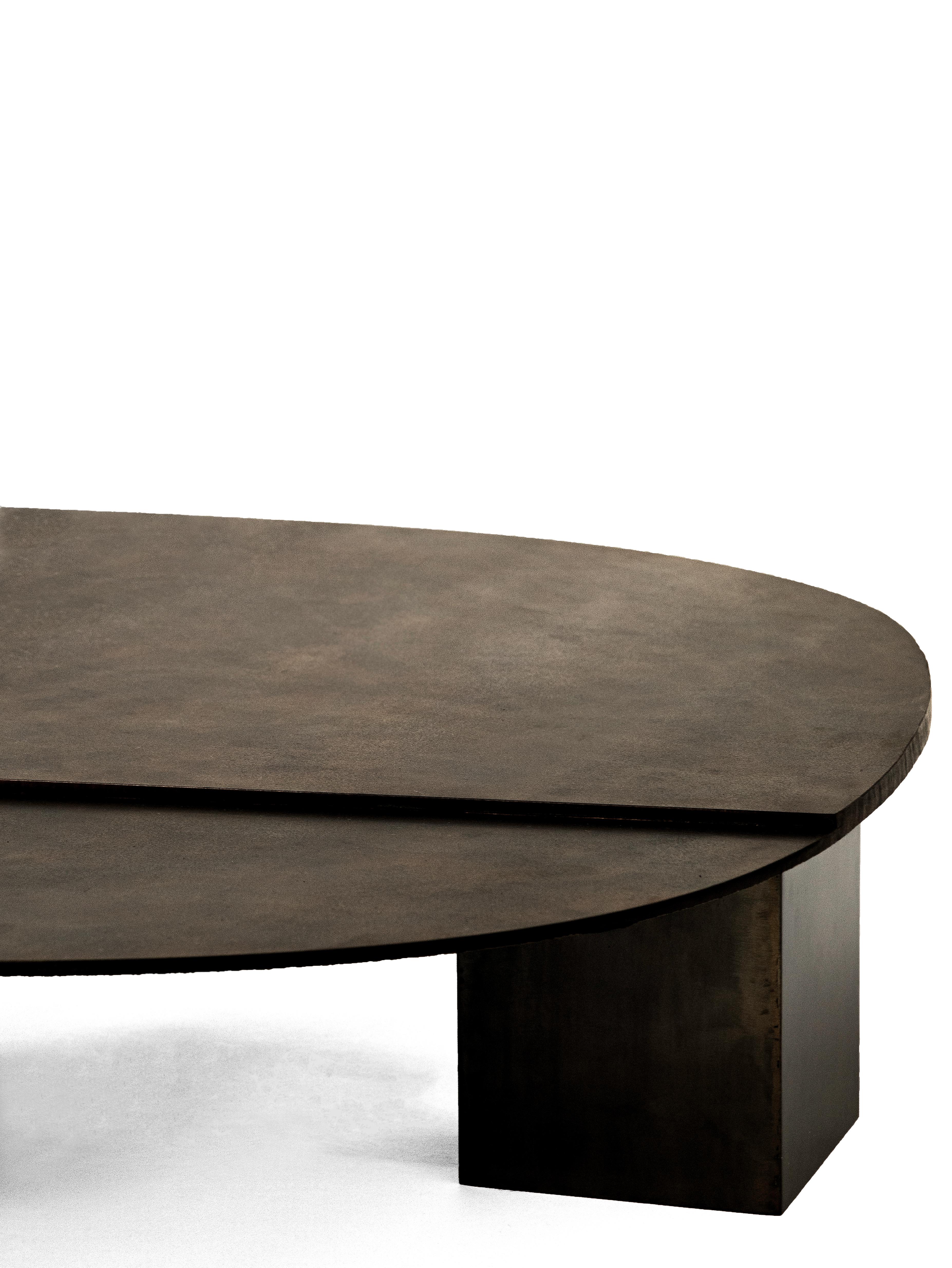 Steel Ovoid Table by Cal Summers For Sale