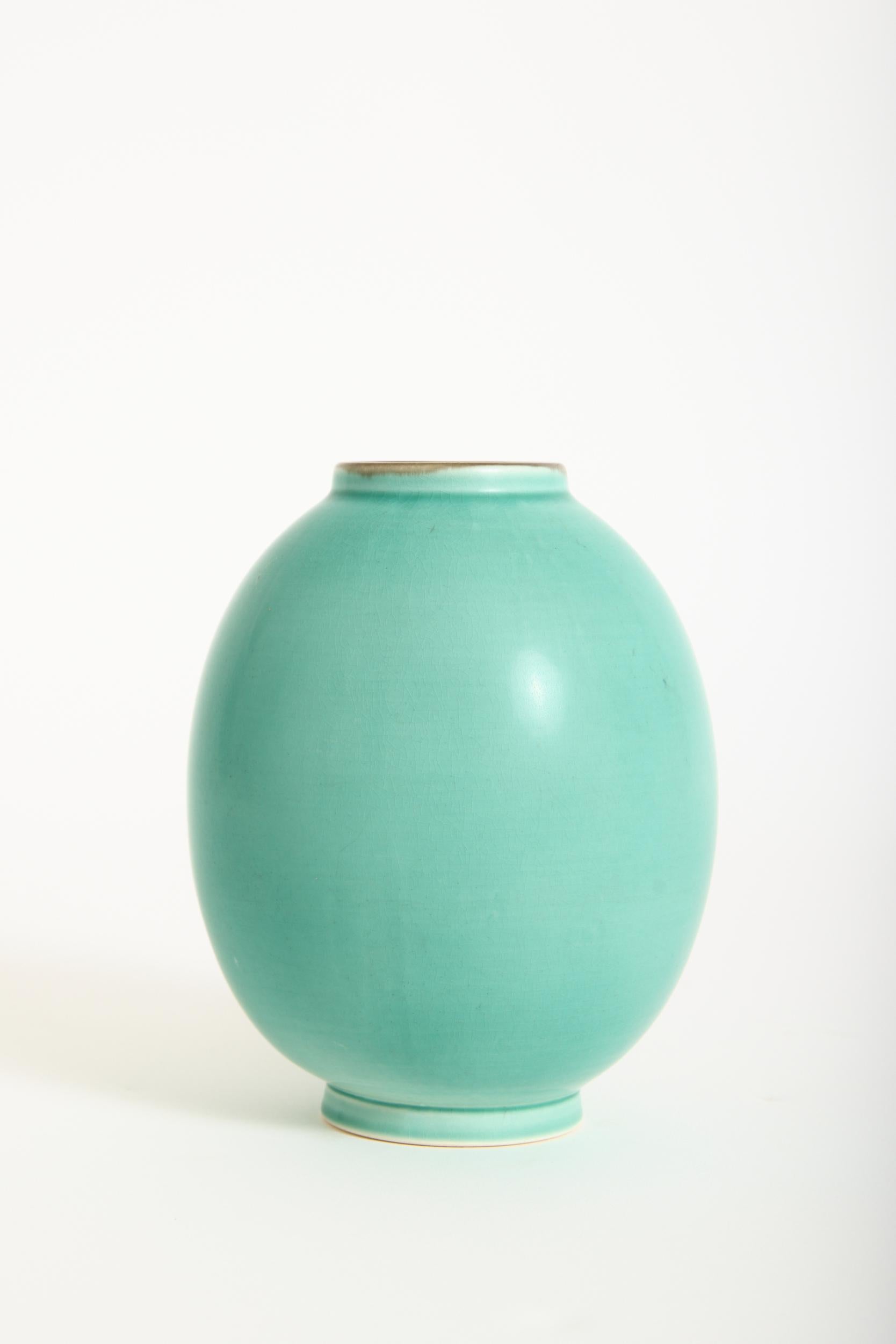Ceramic Ovoid Vase by Alumina For Sale
