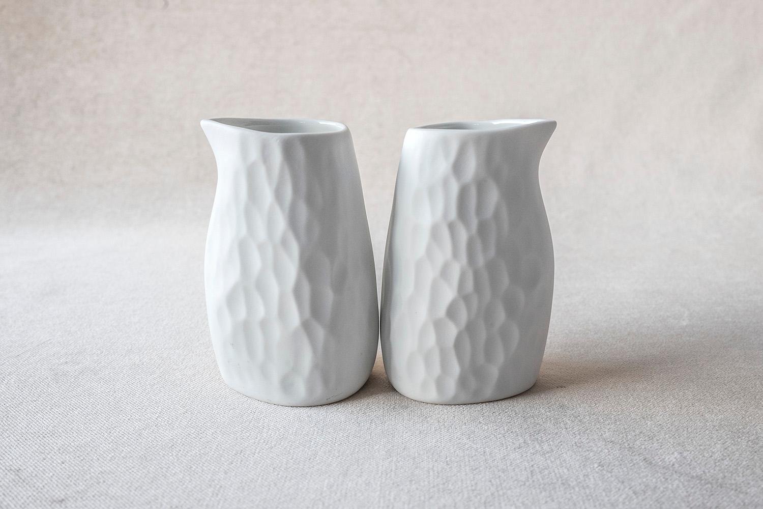 Contemporary Ovum Nº6 / White / Pitcher / Creamer / Handmade Porcelain Tableware For Sale