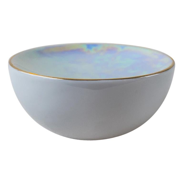 Ovum. nº8 / iridescent / side dish - handmade porcelain tableware