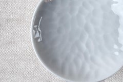 Ovum. nº9 / weiß/ Beilagenteller - Handgefertigtes Porzellangeschirr