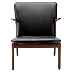 OW124 Beak Chair in Walnut Oil with Thor 301 Leather by Ole Wanscher