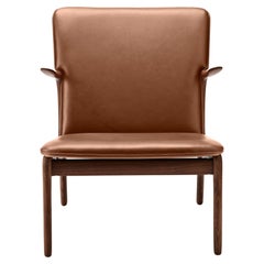 OW124 Beak Chair in Walnut Oil with Thor 307 Leather by Ole Wanscher