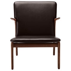 OW124 Beak Chair in Walnut Oil with Thor 377 Leather by Ole Wanscher