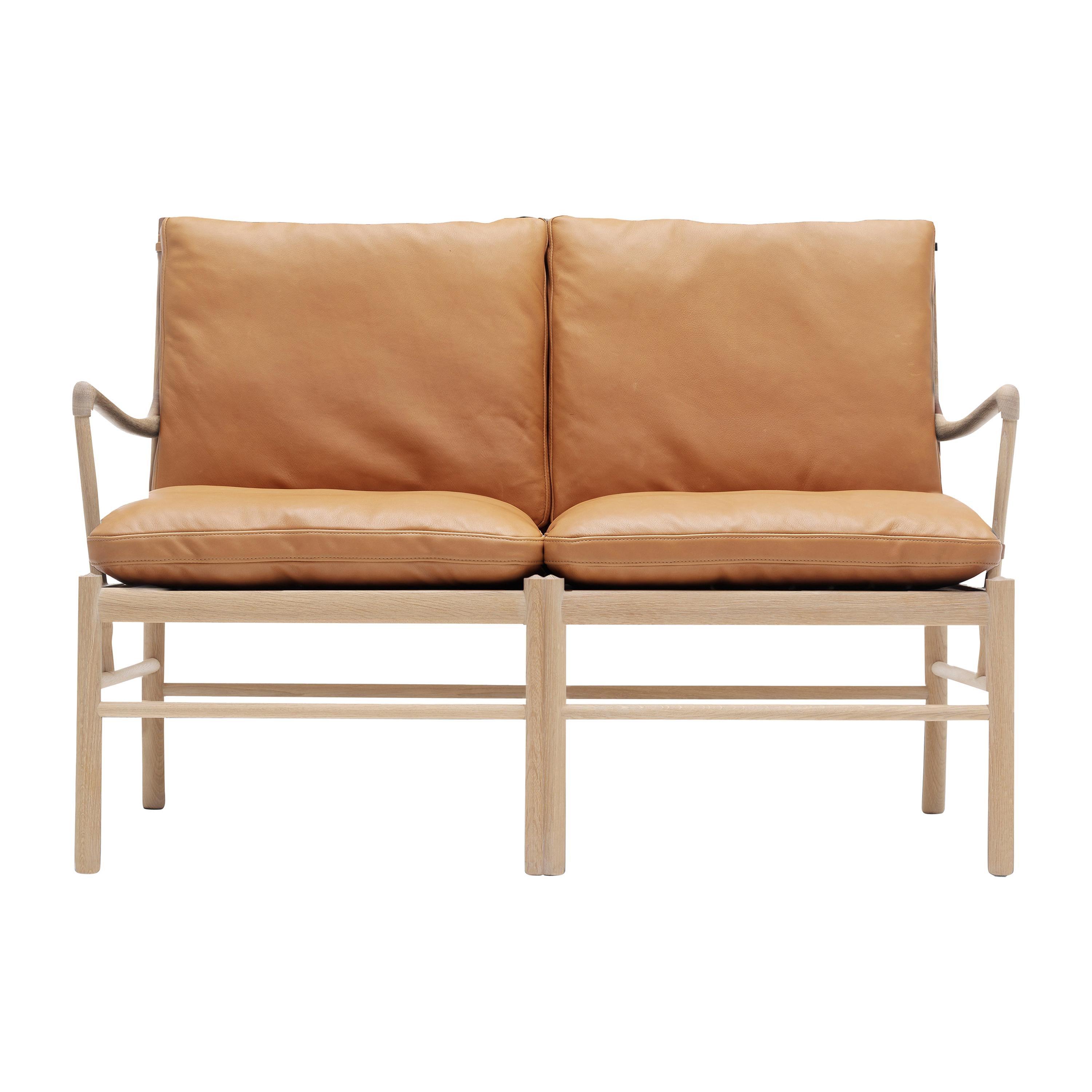 Brown (Sif 95) OW149-2 Colonial Sofa in Oak White Oil by Ole Wanscher