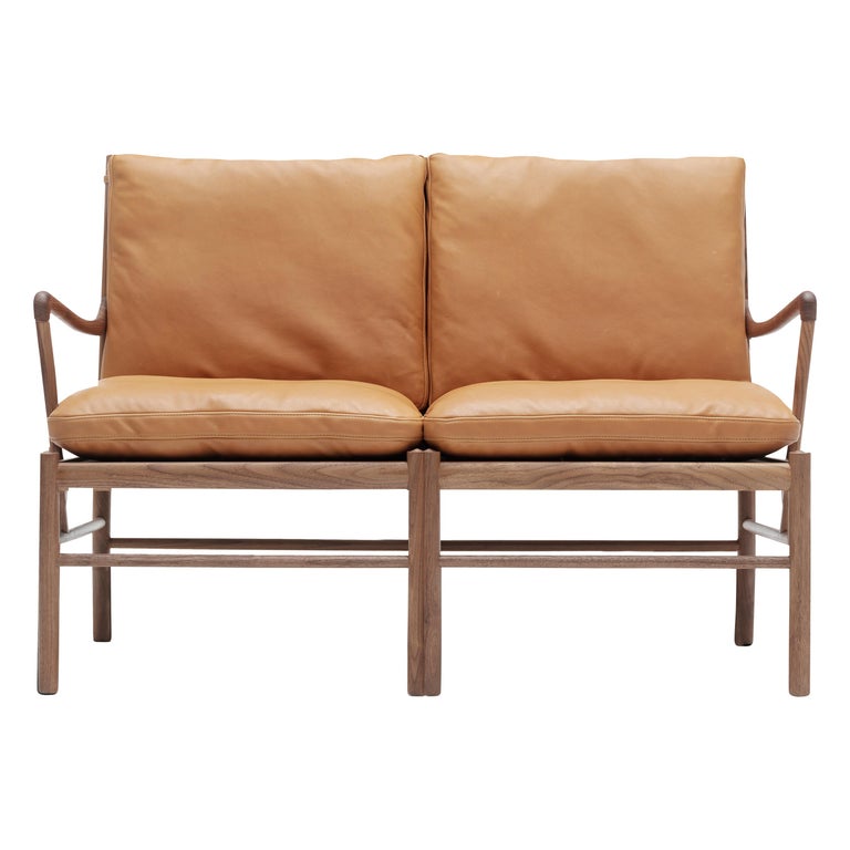 For Sale: Brown (Sif 95) OW149-2 Colonial Sofa in Walnut Oil by Ole Wanscher