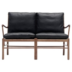 OW149-2 Colonial Sofa in Walnut Oil with Sif 98 Leather by Ole Wanscher