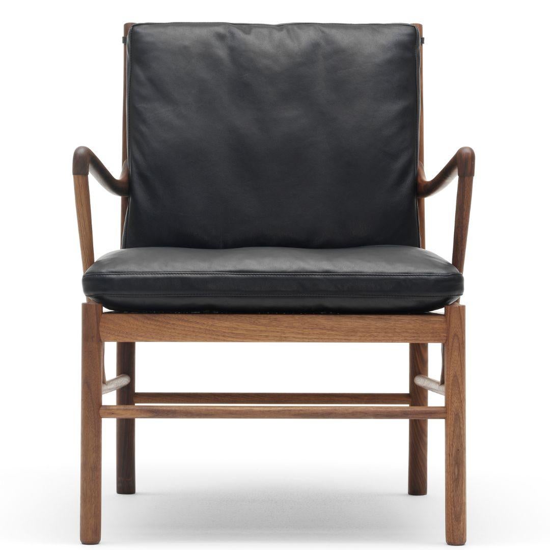 'OW149 Colonial' Chair in Oak, Black Leather and Oil for Carl Hansen & Son For Sale 3