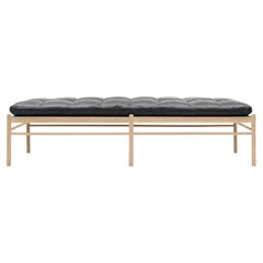 OW150 Colonial Daybed in Oak Soap with Sif 98 Leather Cushion by Ole Wanscher