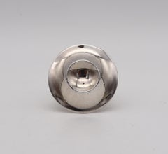 Owe Johansson 1970 Finland Modernist Domed Ring in Solid .925 Sterling Silver