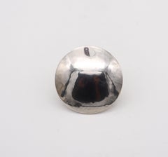 Owe Johansson 1971 Finland Modernist Domed Ring in Solid .925 Sterling Silver