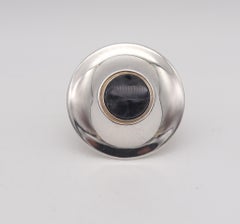 Owe Johansson 1973 Finland Modernist Ring Solid .925 Sterling Silver & Sodalite