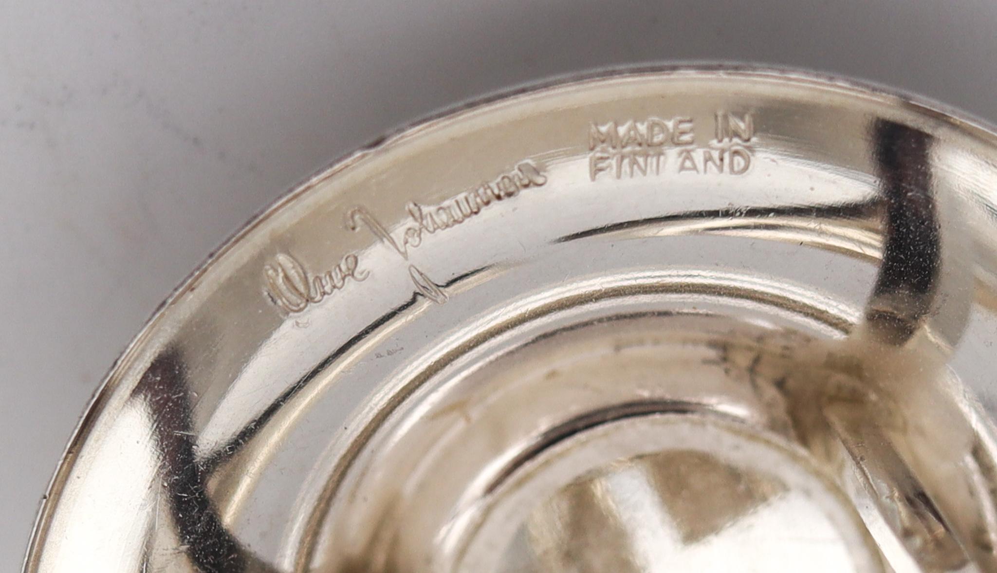 Owe Johansson 1973 Finnland Modernistischer Ring aus massivem .925 Sterlingsilber und Sodalith im Zustand „Hervorragend“ im Angebot in Miami, FL