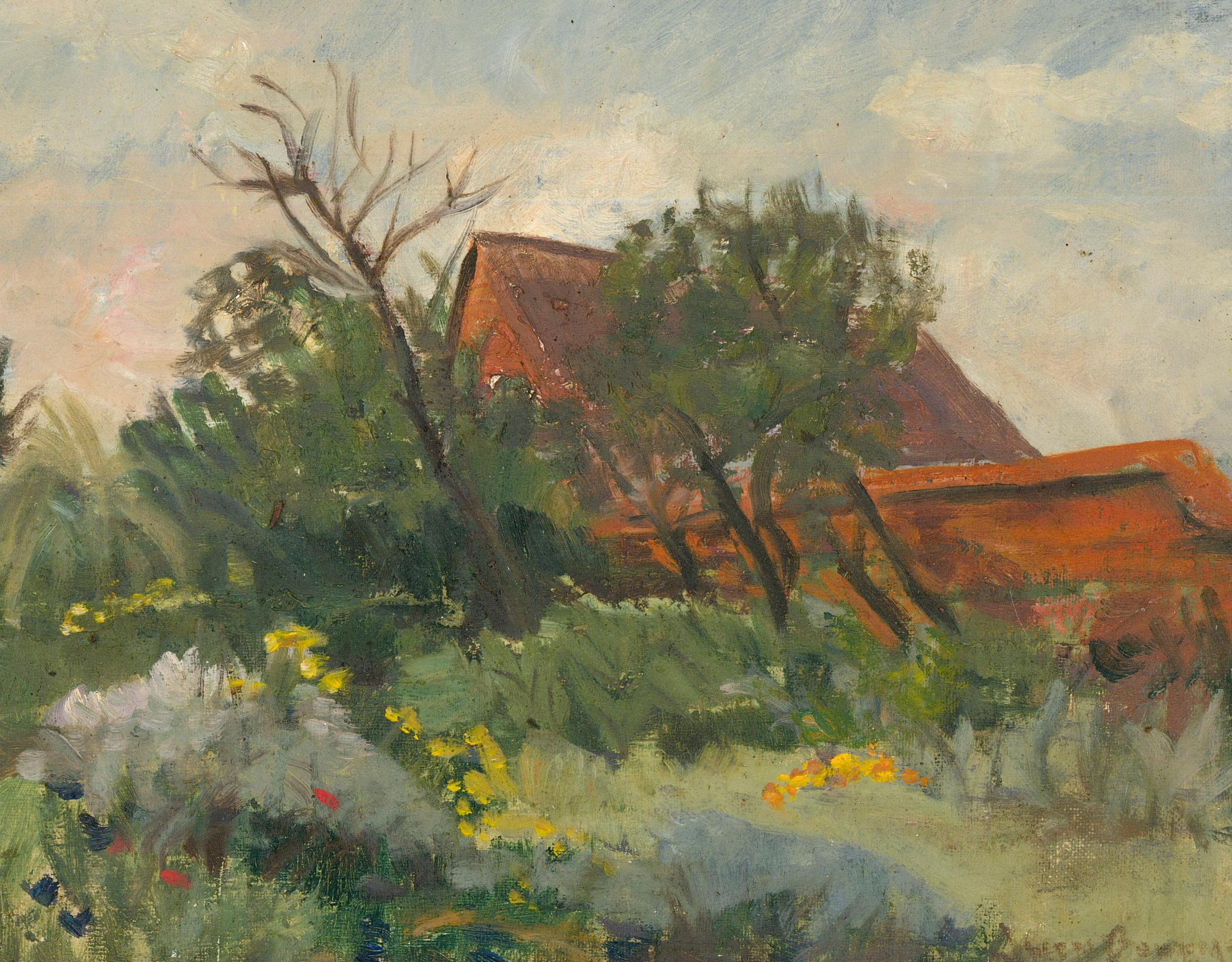 Owen Bowen (1873-1967)  - Mid 20th Century Oil, House and Garden For Sale 1