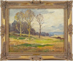 Owen Bowen ROI RCA, Upland Landscape With Sheep, Autumn