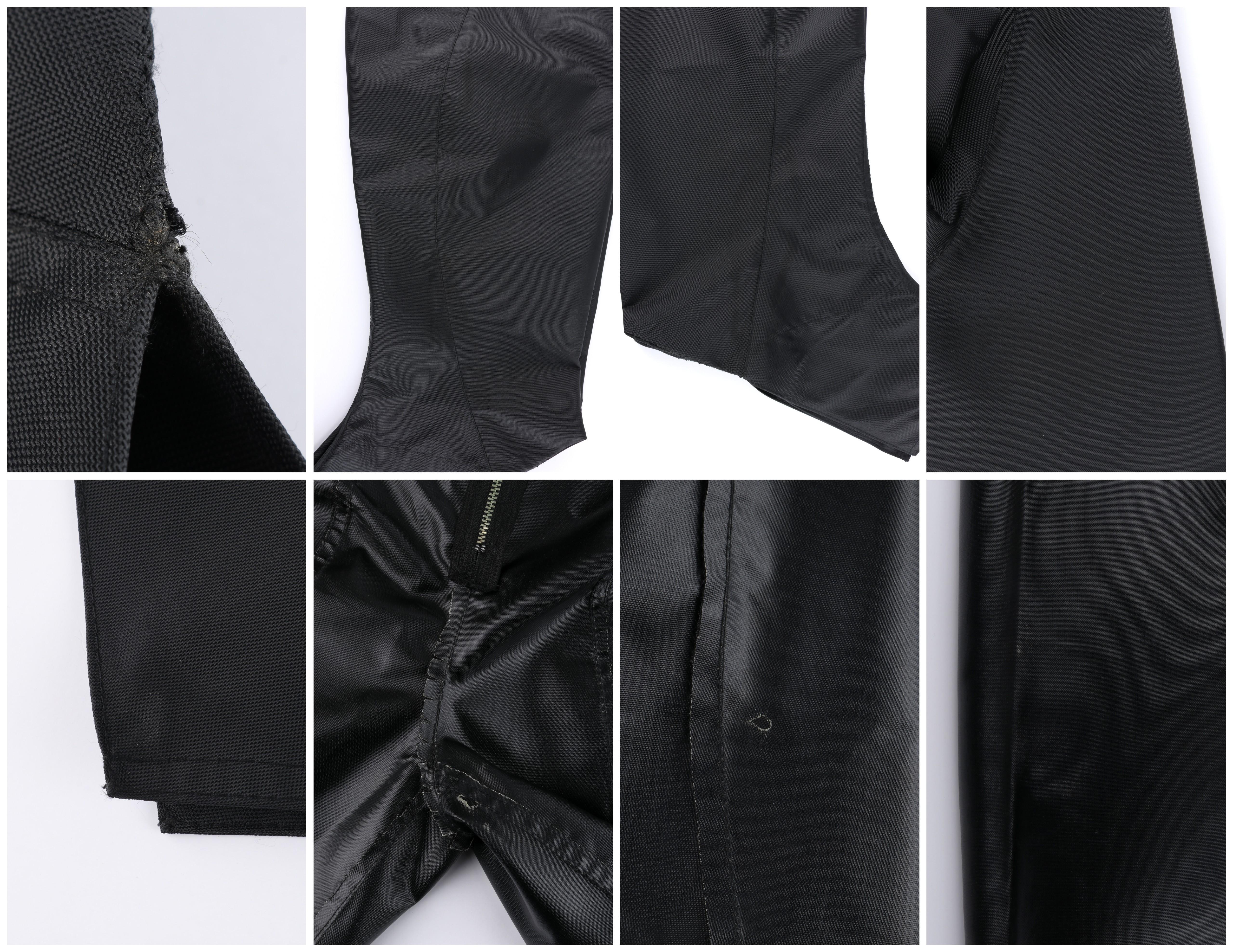 OWEN GASTER c.1996 “Grasshopper” Black Cropped Structured Knicker Trouser Pants For Sale 4