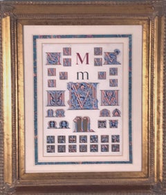 Antique Initial Letters "M"  (Alphabet) 