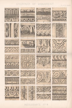 Renaissance No 9, Grammar of Ornament, Owen Jones, late 19th century, 1868