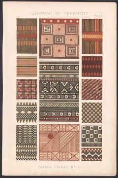 Tribes Savage, Grammar of Ornament, Owen Jones, fin du 19e siècle, 1868