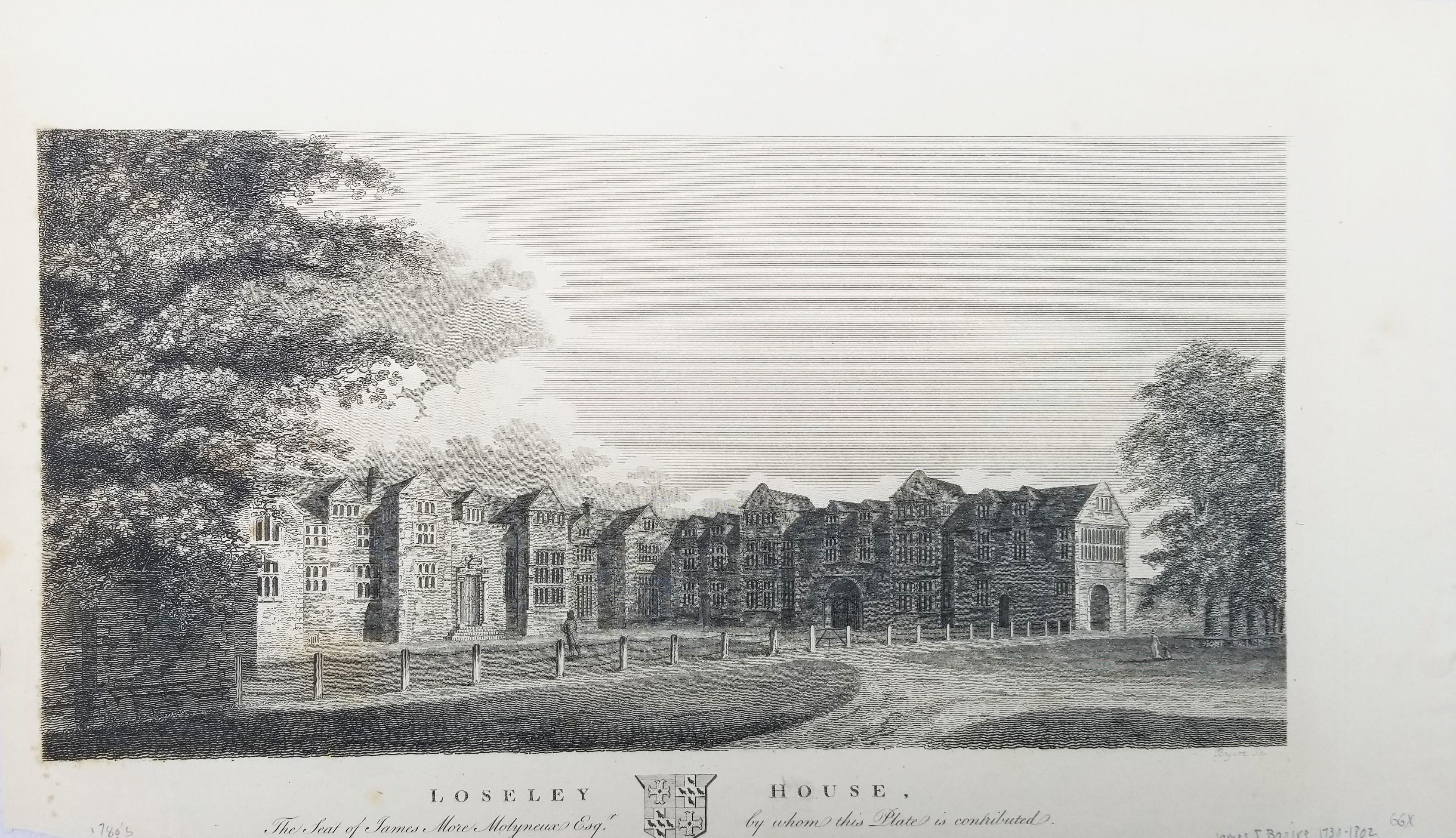 Loseley House, la sede di James More Molyneux Esq. /// Paesaggio inglese del Surrey - Print di Owen Manning