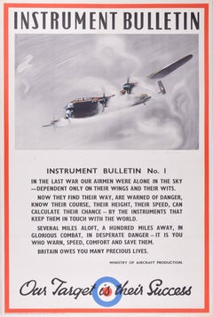 Used Original Poster: Lancaster Bomber WW2 RAF Aeroplane Owen Miller