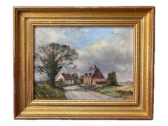 Pintura impresionista de un paisaje de Norfolk, del círculo de Edward Seago, Arnesby Brown