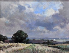 Impressionist Norfolk landscape painting, circle of Edward Seago, Arnesby Brown
