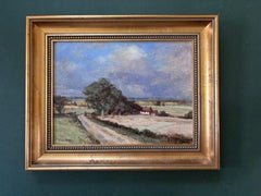 Impressionist Norfolk landscape painting, circle of Edward Seago, Arnesby Brown