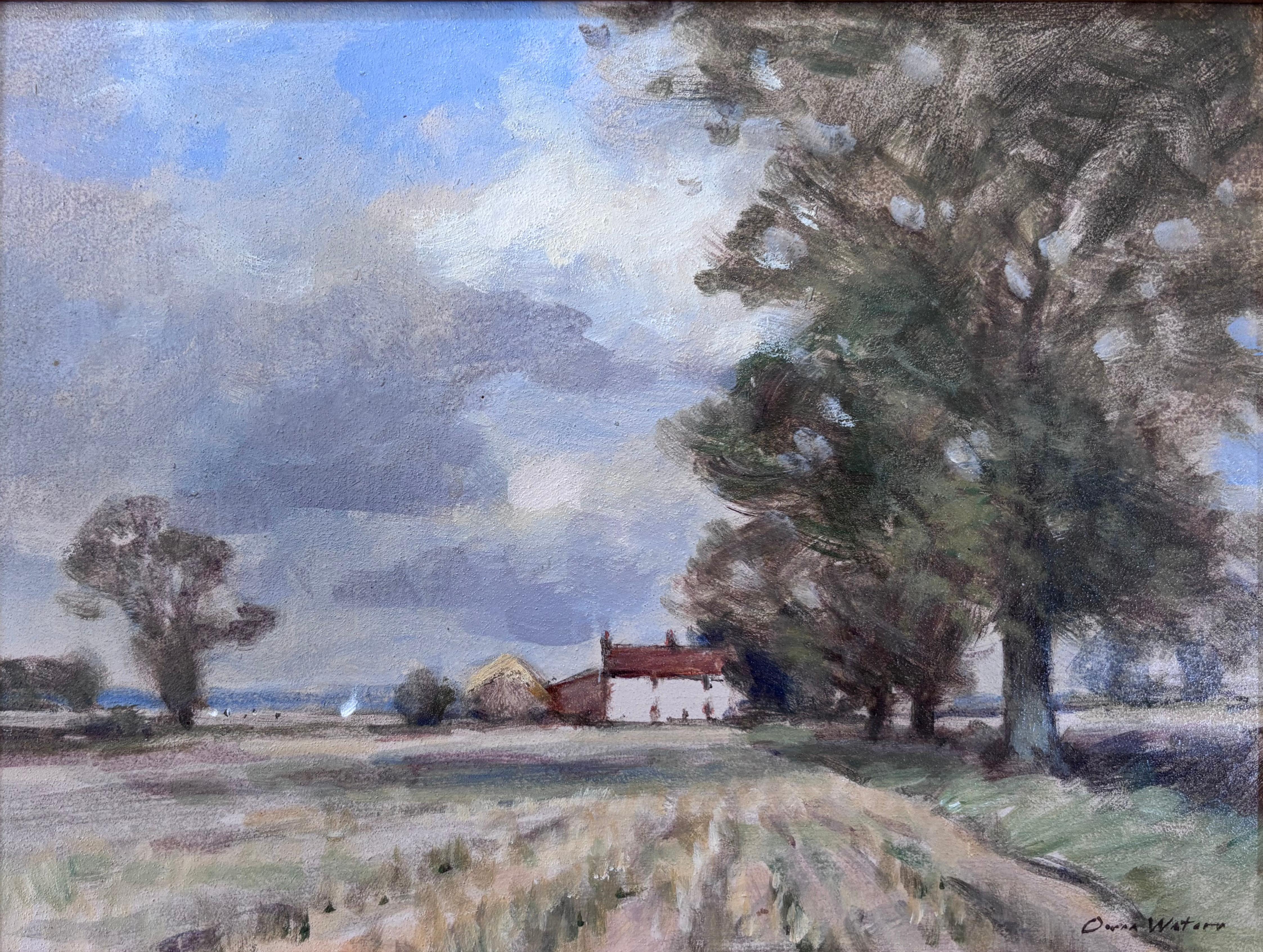 Peinture impressionniste représentant un paysage du Norfolk, de l'entourage d'Edward Seago, Arnesby Brown