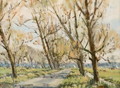 Owen Waters (1916-2004) - 1962 Oil, Yachts Seen Through Trees