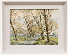 Owen Waters (1916-2004) - 1962 Oil, Yachts Seen Through Trees
